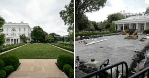 Secret Transformation: Rose Garden Bulldozed and Paved Over in Shocking White House Redesign