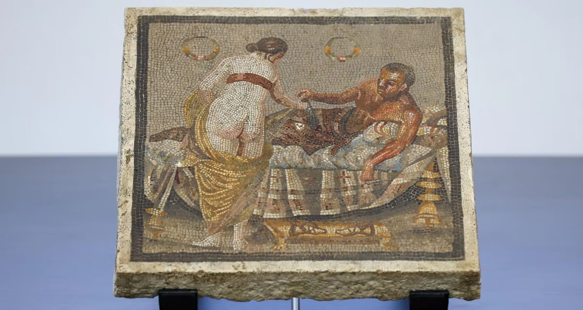 Secret Behind an Erotic Roman Mosaic Stolen by a Nazi Captain Unveiled After 80 Years, Set to Shock Pompeii Again