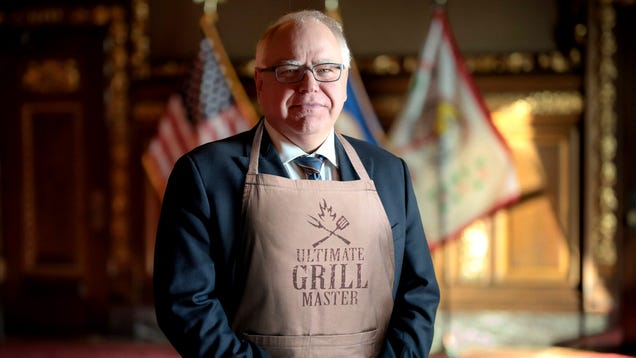 "J.D. Vance’s Fiery Stolen Valor Claim: Is Tim Walz’s ‘Grill Master’ Apron a Symbol of Deception?"