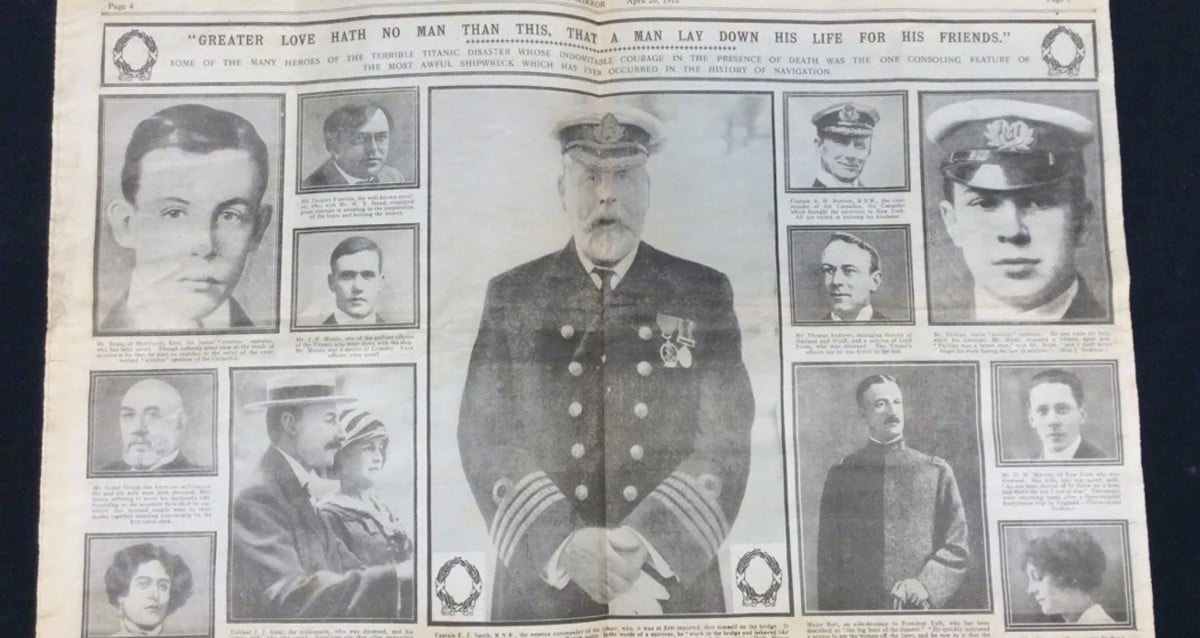 "Lost Treasures: Antique Wardrobe Reveals Shocking Titanic Newspaper Cover That Could Change History"