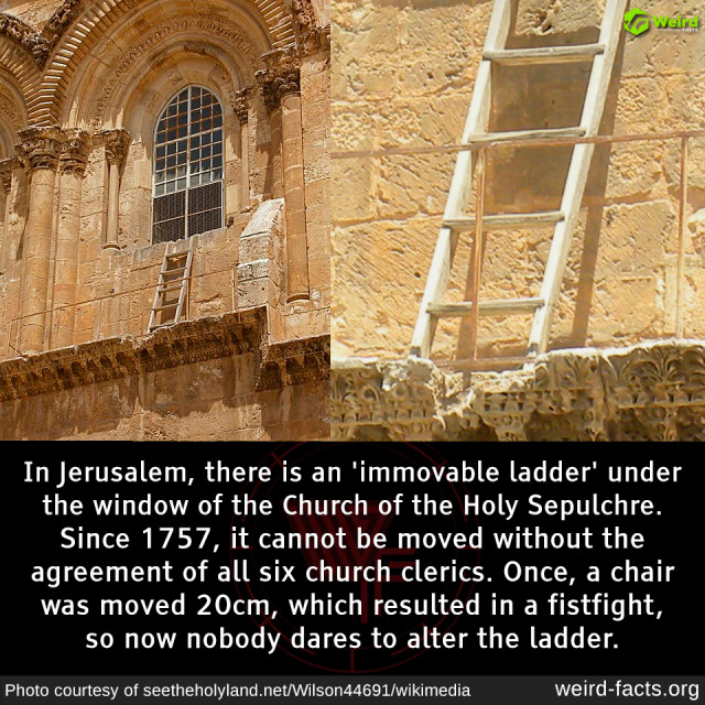 "Secrets of the 'Immovable Ladder': Why This Sturdy Fixture Holds the Key to Jerusalem's Religious Tensions"