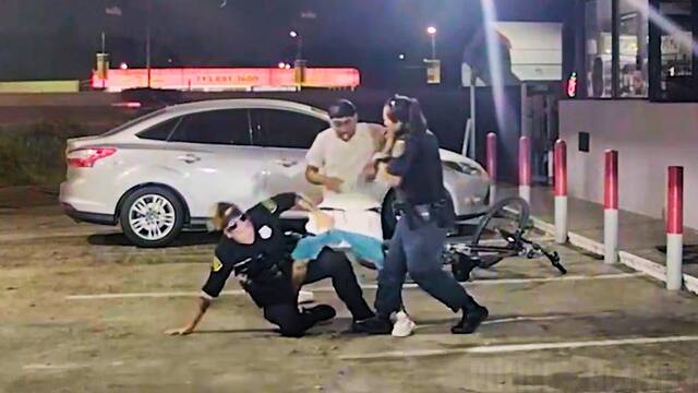 "Desperate Struggle: Female Officer's Split-Second Decision Turns Deadly During Tense Arrest!"