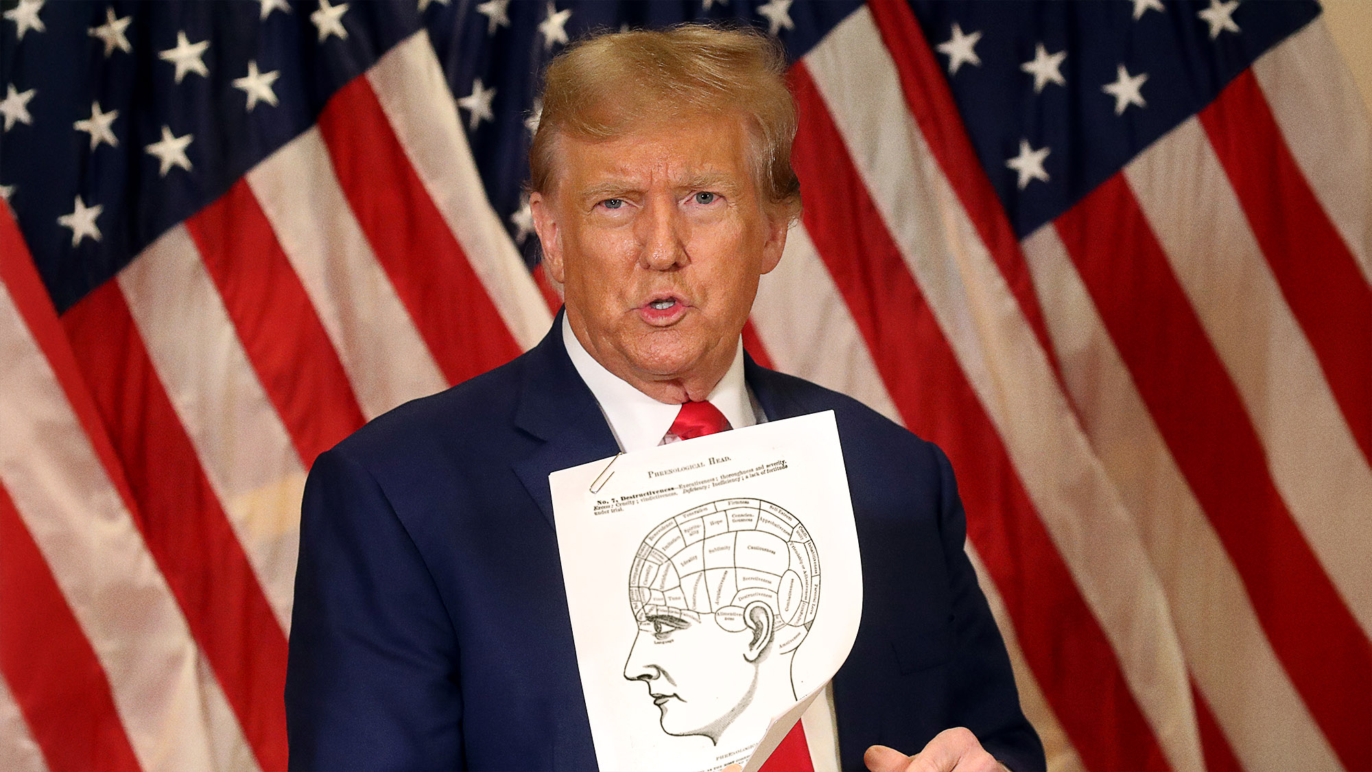 "Donald Trump's Phrenology Findings: What Do His Skull Measurements Reveal About His Leadership Style?"