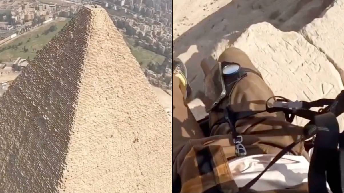 "Stunning Aerial Footage Reveals Secrets Hidden atop the Great Pyramid of Giza—What Did He Find?"