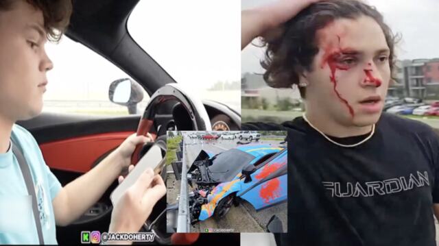 "Watch the Shocking Moment: Streamer Jack Doherty's Joyride Ends in Devastation with McLaren Crash!”