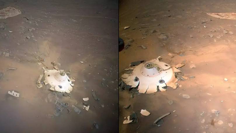 "NASA's Mars Helicopter Unearths Mysterious Wreckage: Is It Evidence of Ancient Alien Life?"