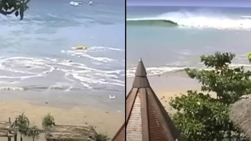 "Nature's Ominous Warning: Chilling Footage Reveals Waves Reversing Just Moments Before Catastrophe Struck"