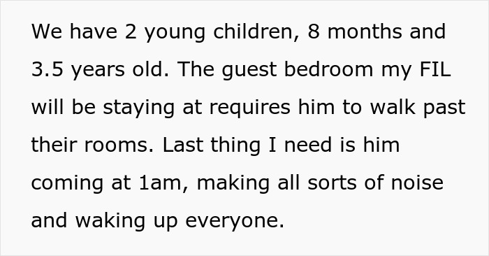 "Midnight Surprises: Is This Husband's Reaction to His Father-in-Law's Late Arrival Justified or Unreasonably Petty?"