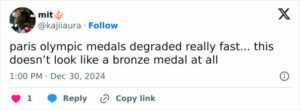 "Shocking Truth Unveiled: Olympic Winners Reveal Their Medals’ Disturbing Condition Post-2024 Games!"