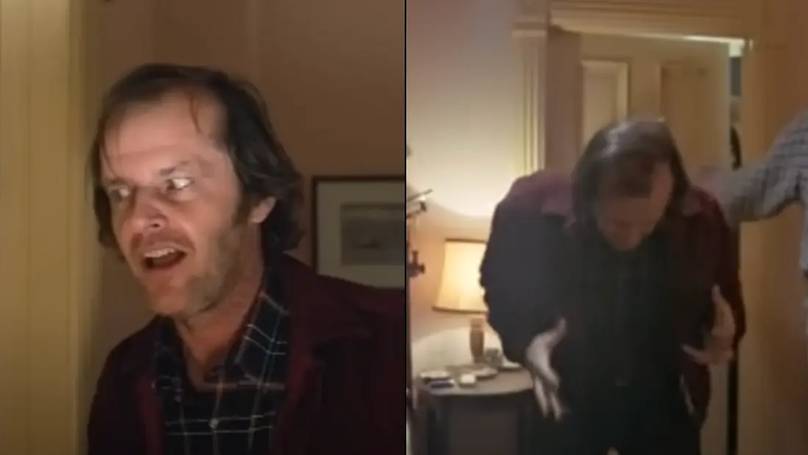 "Unseen Footage of Nicholson's Haunting Transformation Reveals Dark Secrets Behind The Shining's Most Chilling Scene!"