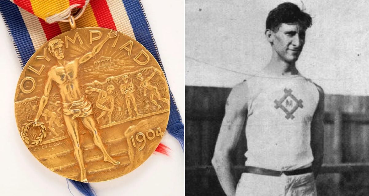 "Unveiling History: The Shocking Price Behind a 1904 Olympic Gold Medal That Stunned Auction Goers!"