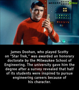 "Beam Me Up: James Doohan's Surprising Journey to an Honorary Doctorate Will Leave You Starstruck!"