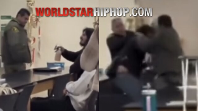 "Shocking Classroom Showdown: Unruly Trespasser Turns Tables on Officer in Jaw-Dropping Confrontation!"