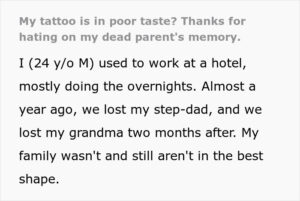 "Unlikely Showdown: Man’s Bold Response to Criticism Over 'Trashy' Tattoo Leaves Rude Old Lady Speechless!"