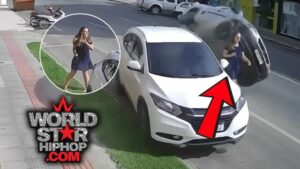 "Miracle on the Streets: How One Woman Cheated Fate as a Speeding Car Flipped Just Inches Away!"