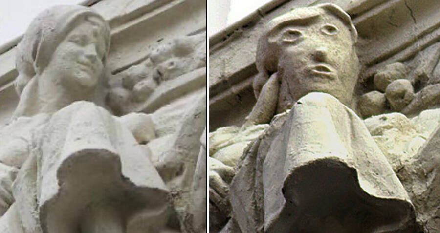 Historic Statue or Modern Art? Town Divided Over Bizarre Restoration Gone Wild