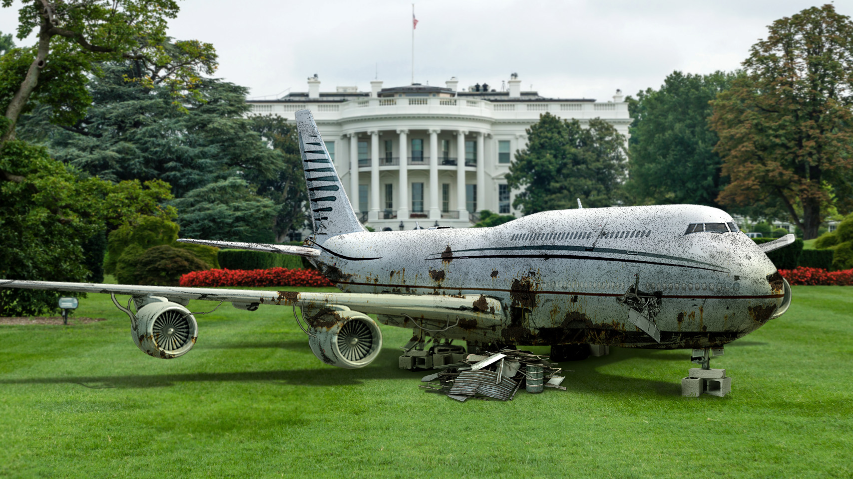 Mystery Deepens as Abandoned Qatari Jet Suddenly Appears on White House Lawn