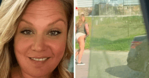 Road Rage Takes a Shocking Turn: Woman’s Bizarre Act on Rival’s Car Goes Viral—But What Led to Arrest?