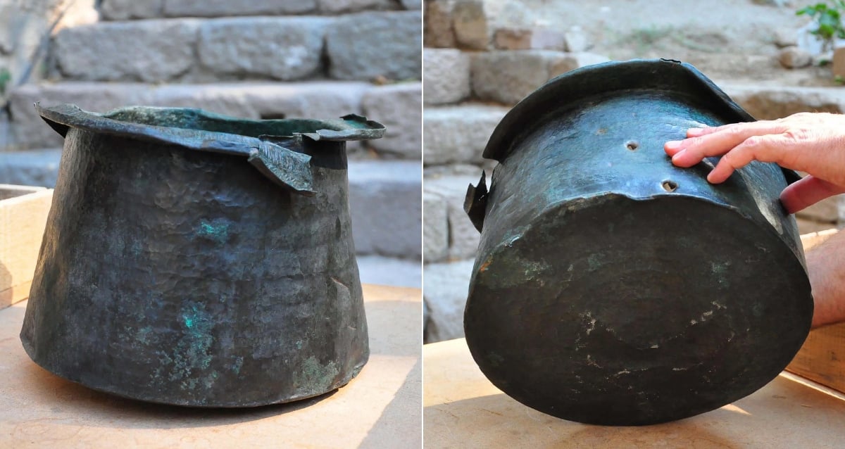Mystery of Turkey’s Ancient Mosaic House Deepens with Discovery of Enigmatic 1,400-Year-Old Bronze Cauldron