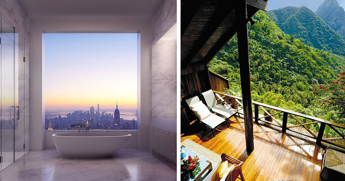 43 Stunning Rooms With Views So Breathtaking, You Won’t Want to Leave Them