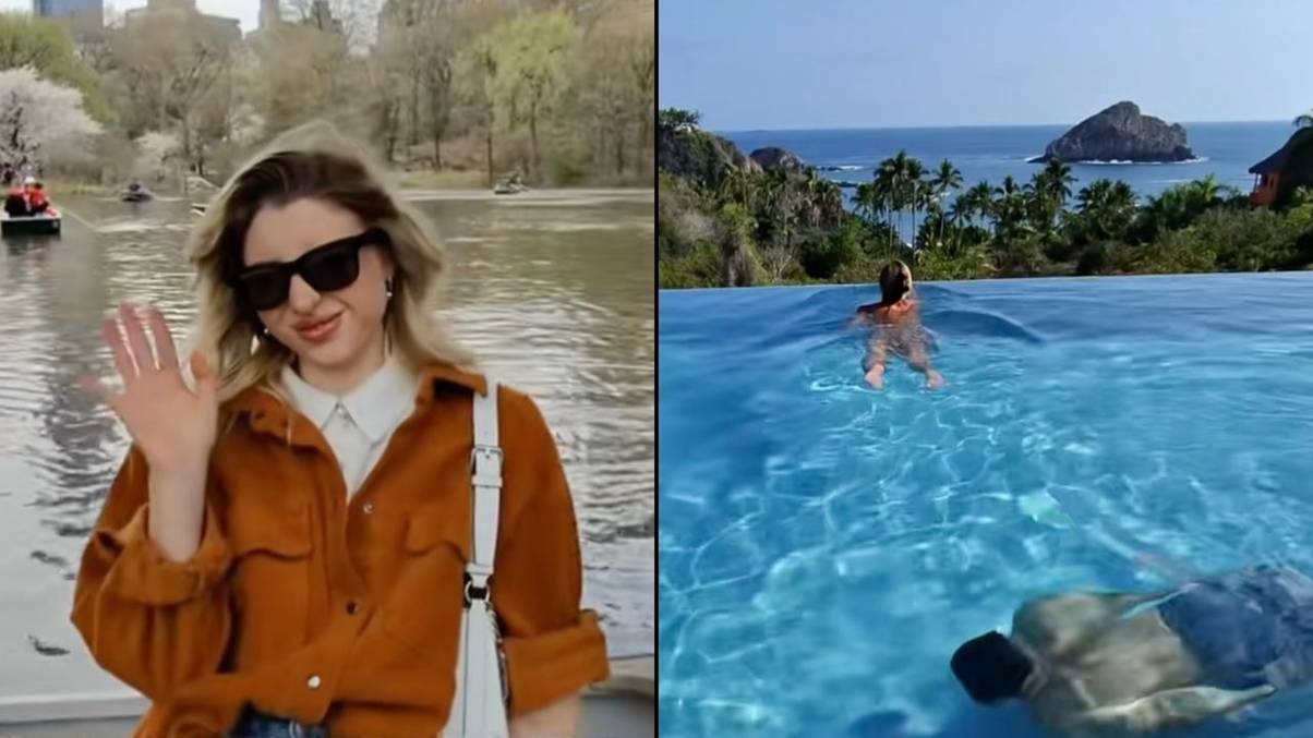 Holidaymaker Stuns onlookers by Snapping Photos—But She Doesn’t Even Have a Phone in Hand!