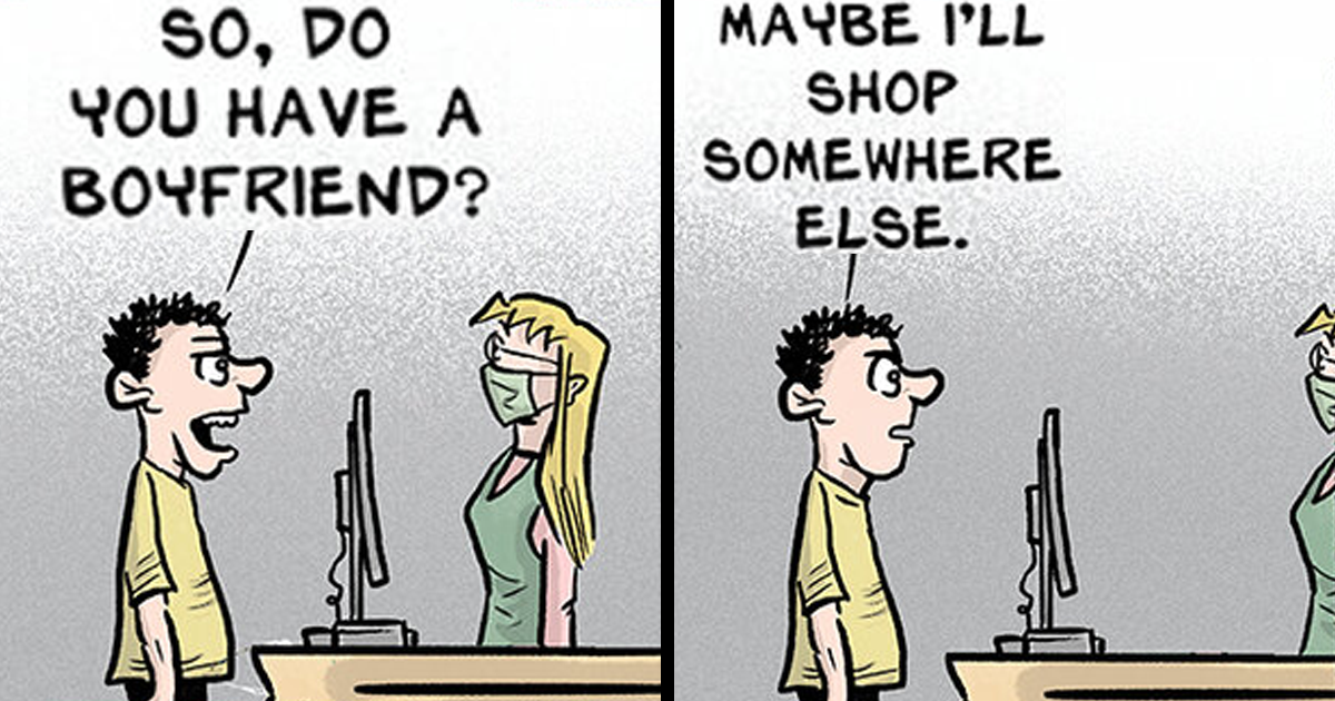 28 Hilarious Comics That Reveal the Unexpected Chaos of Everyday Retail Conversations