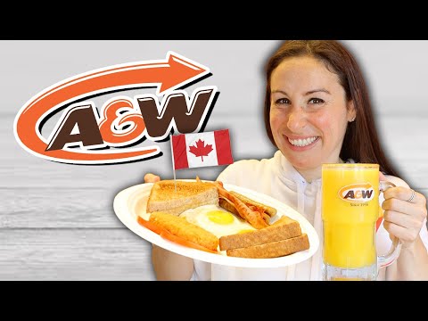 American Tries A&W Canada ENTIRE Breakfast Menu