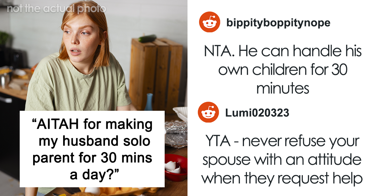 Husband's Shocking Reaction to 30-Minute Childcare Request Leaves Wife Speechless