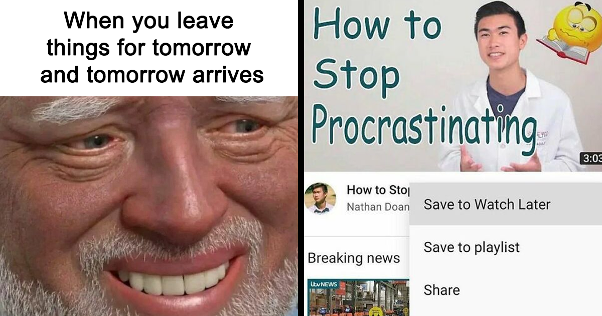 24 Hilariously Relatable Memes That Perfectly Capture the Art of Procrastination—and Why You Can’t Stop Doing It