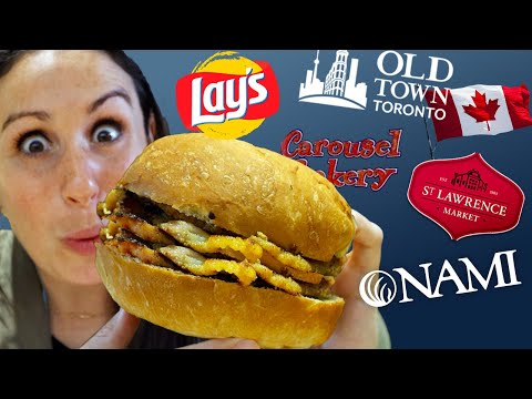 American Tries ICONIC FOODS of Canada Ft. Peameal Sandwich, Ketchup Chips, Butter Tarts, & More