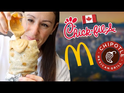American Trying American Chains In Canada Feat. McDonald's, Chick-fil-A, and Chipotle
