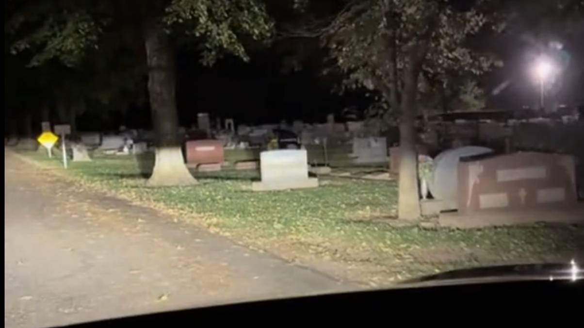 Tesla Dashboard Unveils Spooky Secret Hidden Within Cemetery Grounds