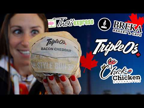 American Tries Canadian Chains Ft. Triple O's, Breka Bakery, Chicko Chicken, and Thai Express