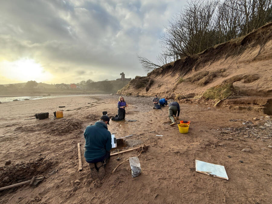 Ancient Footprints Discovered on Scottish Beach by Dog-Walking Couple Spark Mystery of 2,000-Year-Old Secrets