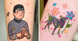 Discover the Stunning Tattoos That Bring Childhood Crayon Drawings to Life in Unbelievable Detail