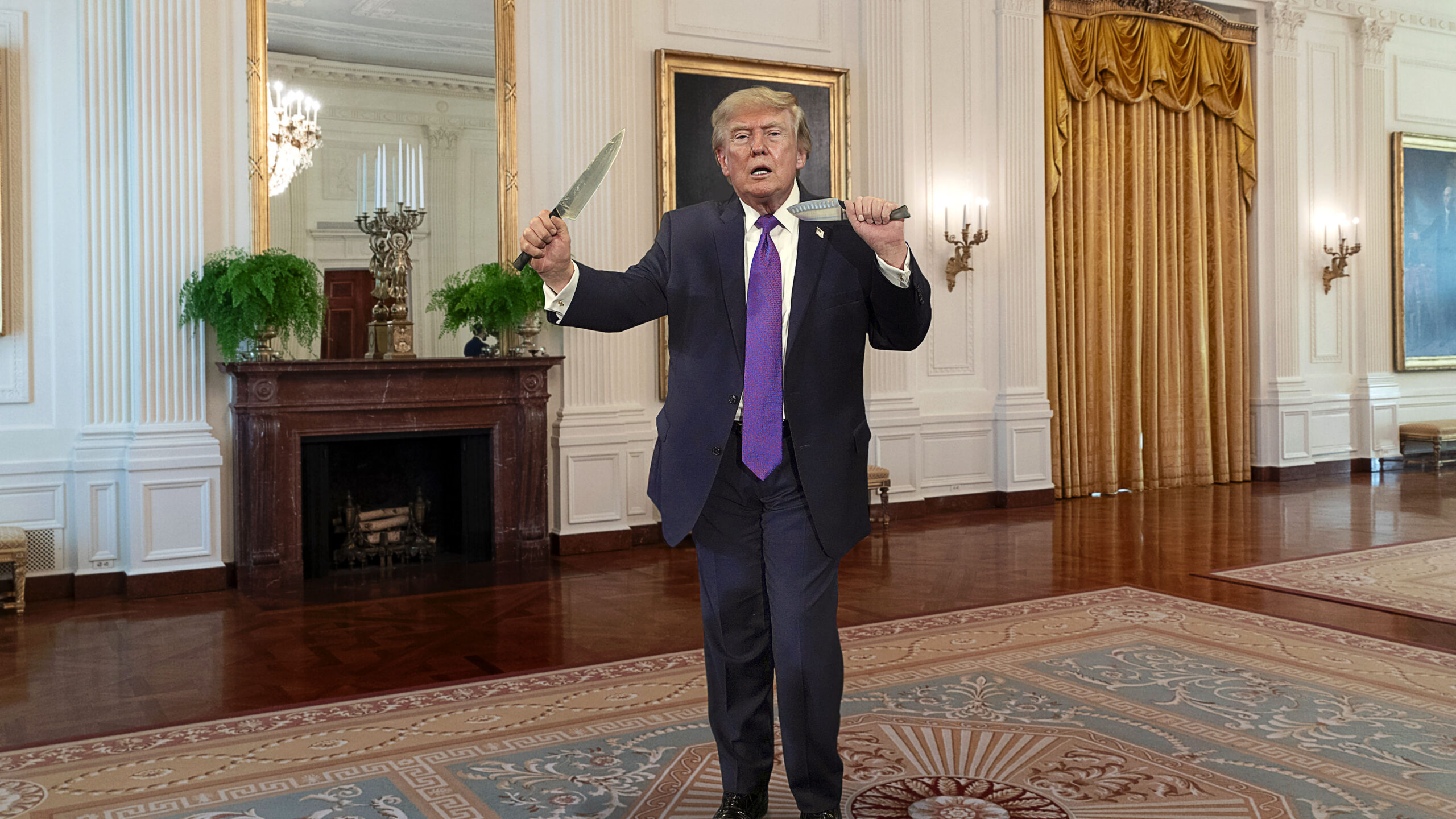 Trump’s Shocking Knife-Twirling Video Sparks Frenzied Online Speculation