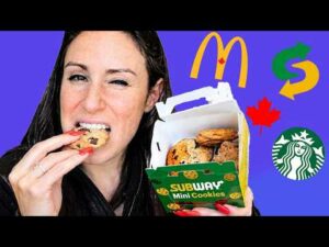 American Tries Canadian Fast Food! Feat: McDonald's, Subway & Starbucks