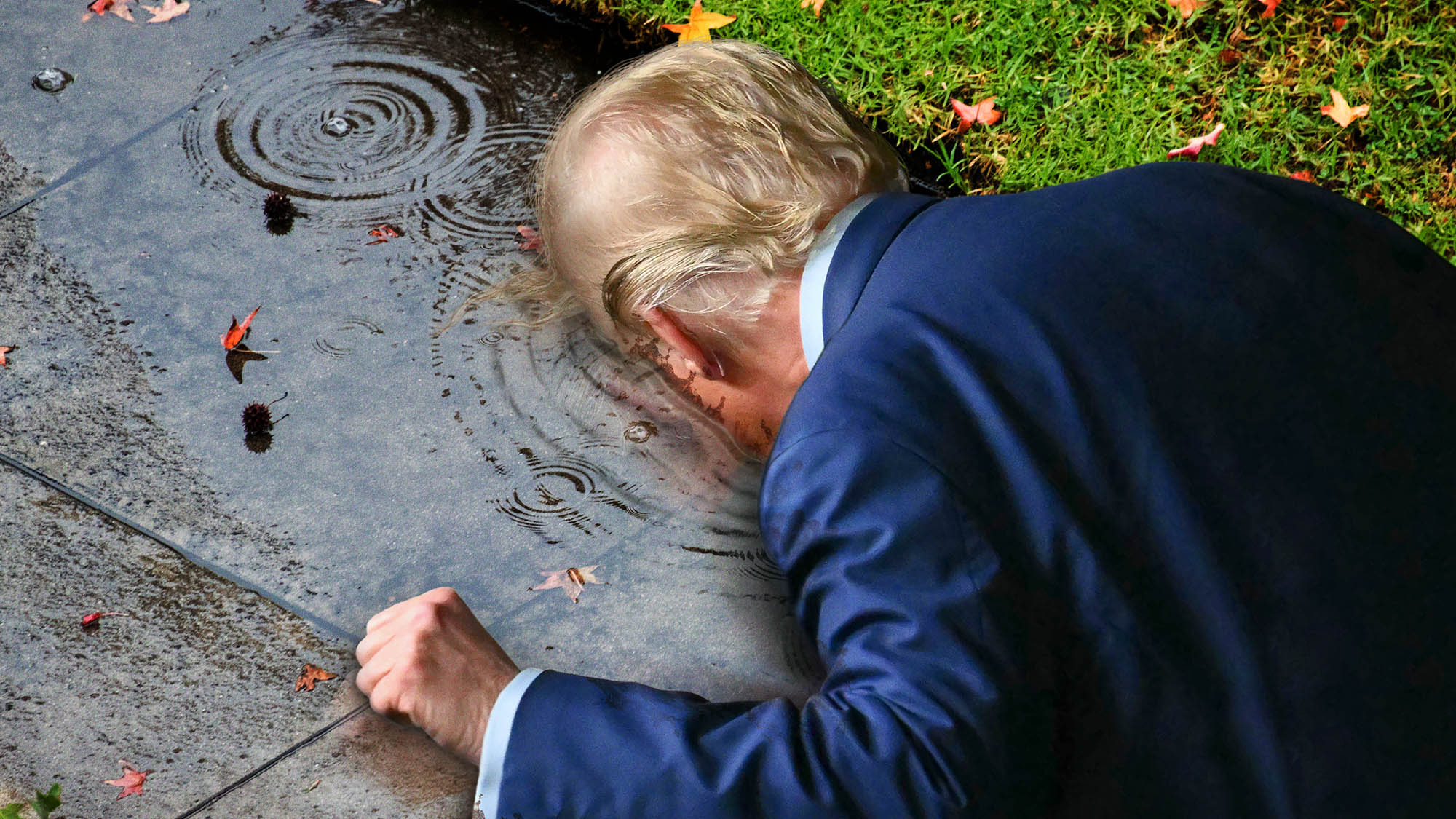 Mystery Surrounds Trump’s Sudden Demise in Shallow Puddle Incident