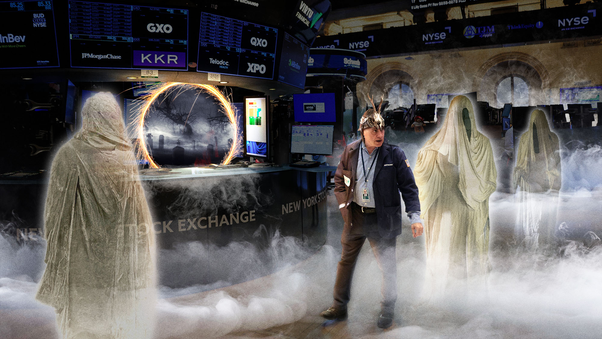Wall Street’s Ghostly Gamble: One Night When Spirits Trade Their Fortune